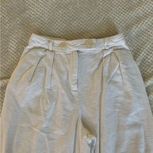 Topshop white linen pants